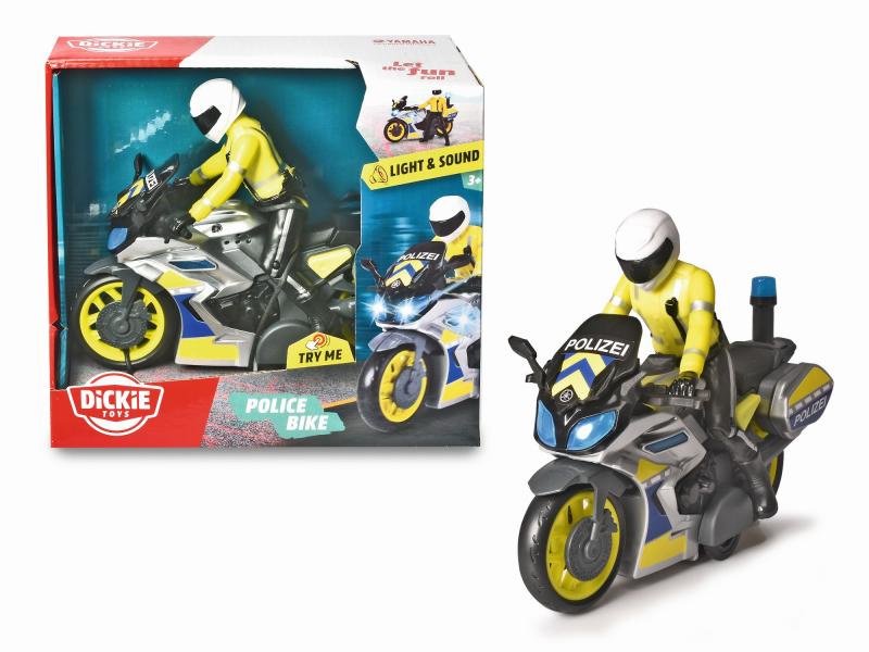 Policejní motocykl 17 cm s jezdcem